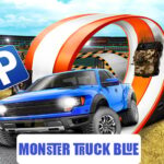 Monster-Truck-parkeren Gratis 3D Blauw