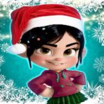 Vanellope von Schweetz kerstverkleedpartij